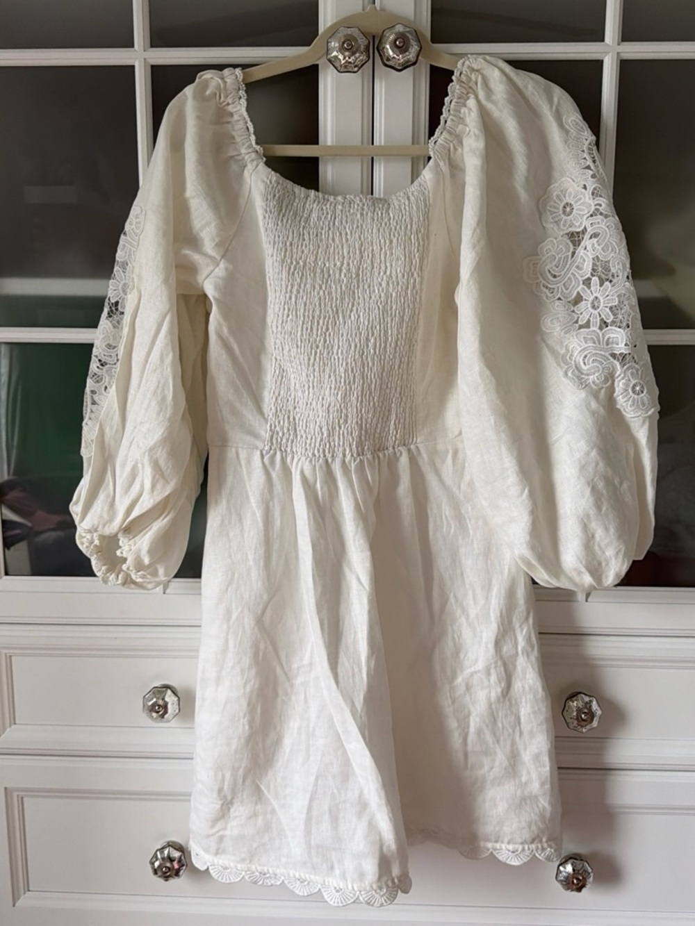 Farm Rio White Eyelet Detailed Dress - Picture 2 of 3